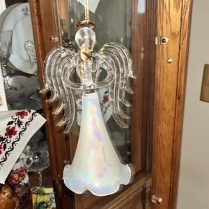 Iridescent Glass Angel Ornament